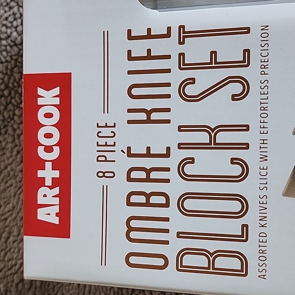 AR+COOK 8 Pieces Knife Block Set, Ombre - Picture 4 of 17